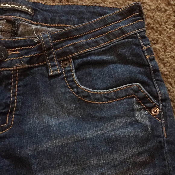 Underground Soul distressed jean shirts Sz 9 - Picture 4 of 12